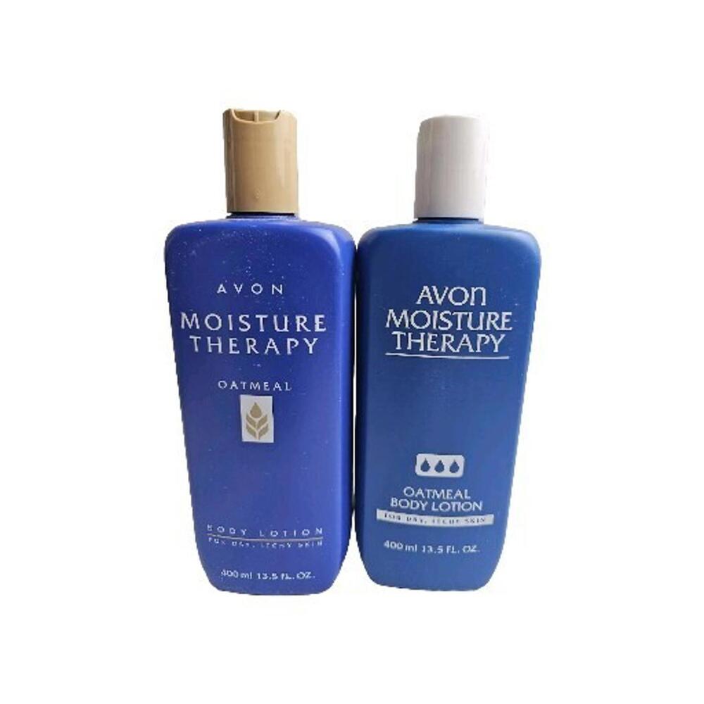 2-Vintage Avon MOISTURE THERAPY oatmeal Body‎ Lotion New old Stock 1996, 1997